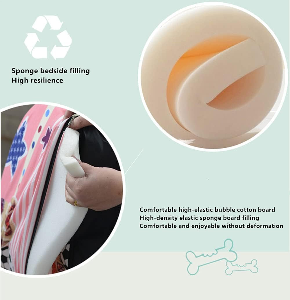 Dog CAT Bed Bed for Small Medium Dog Cat, Waterproof Bottom -25X 20 Inches Washable and Removable Covers Sleeping Bed for Small Dogs and Cats Dog Bed with Pillows and Quilt (Stars)