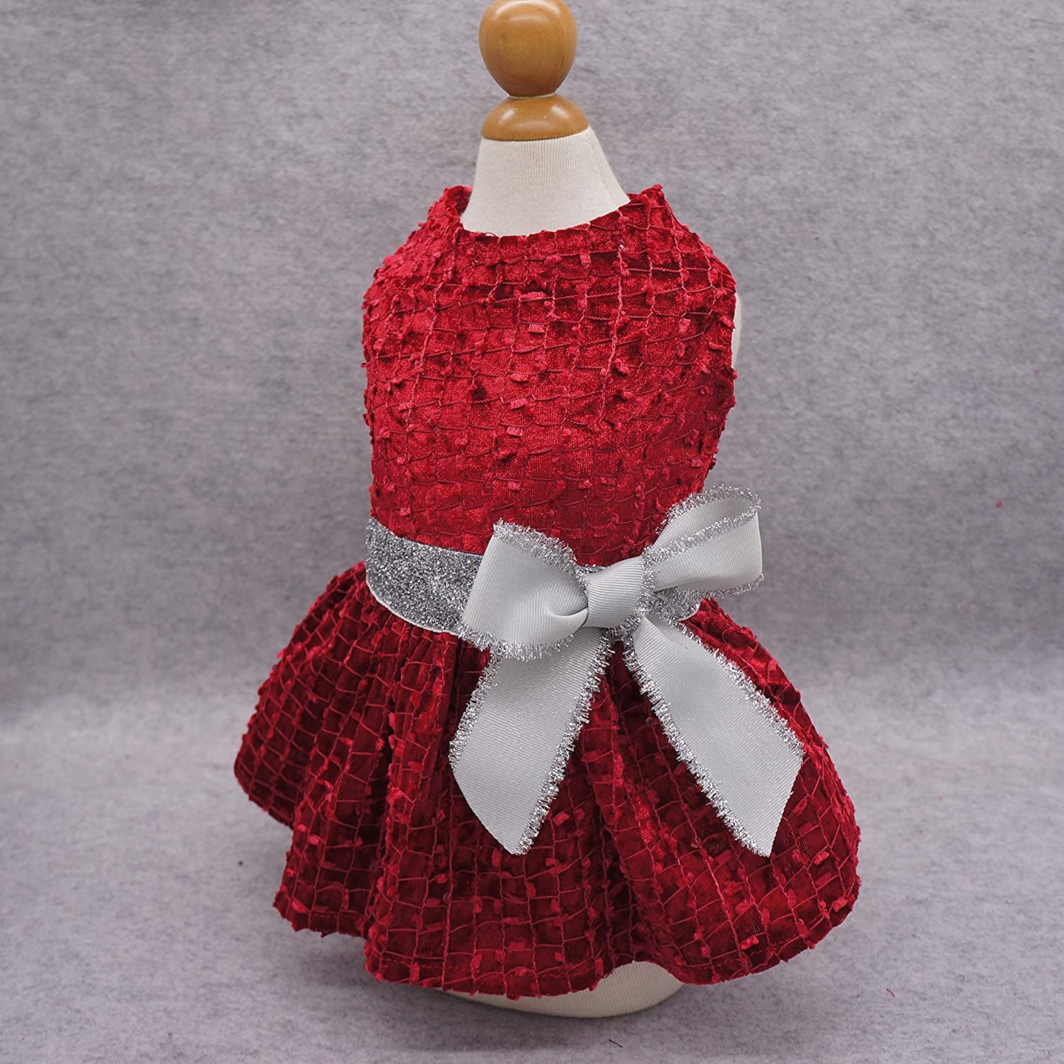 Embroidery Dog Dresses Pet Clothes Prom Puppy Dress Cat Birthday Doggie Party Gown Small