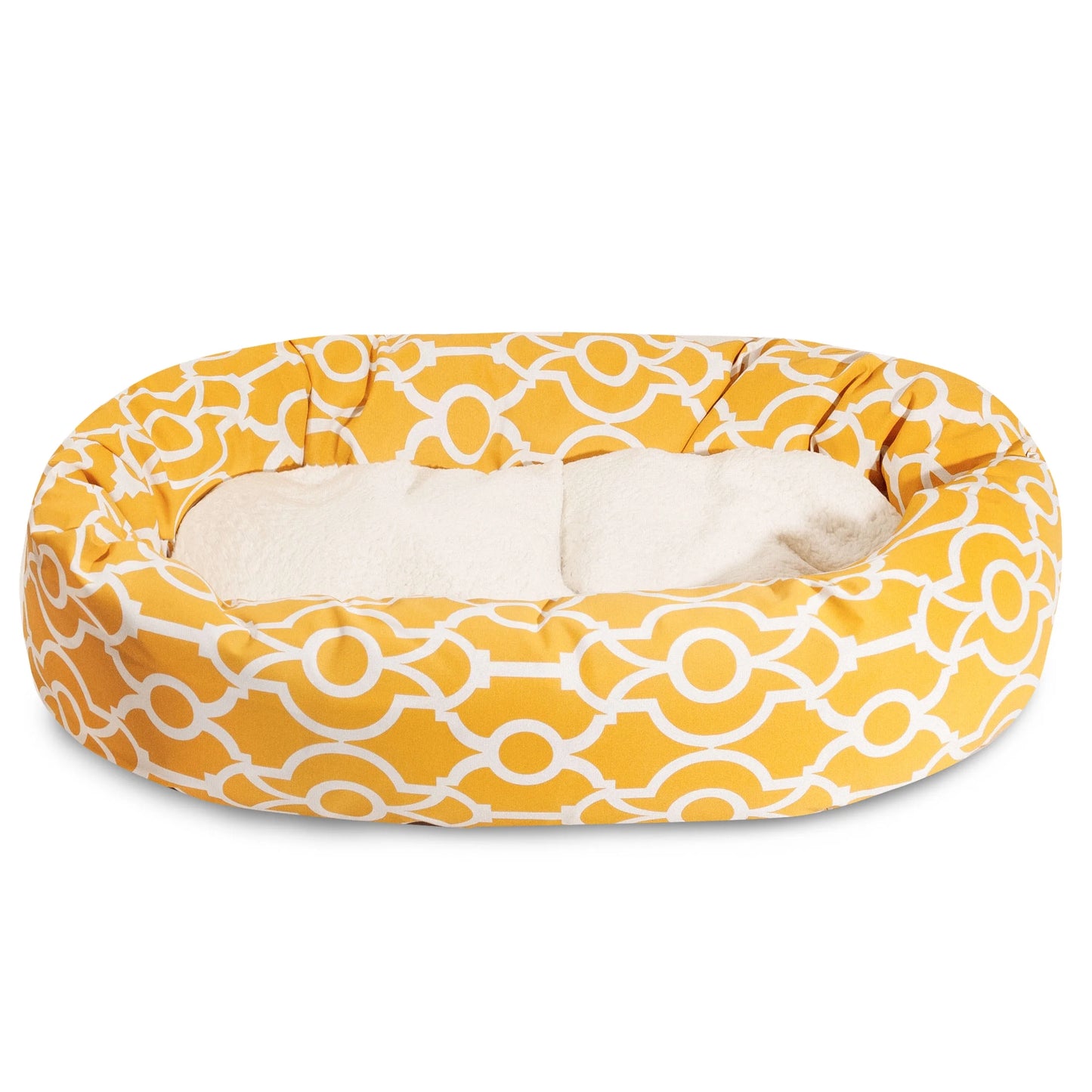 Sherpa Athens Bagel Pet Bed for Dogs, Calming Dog Bed Washable, Extra Large, Citrus