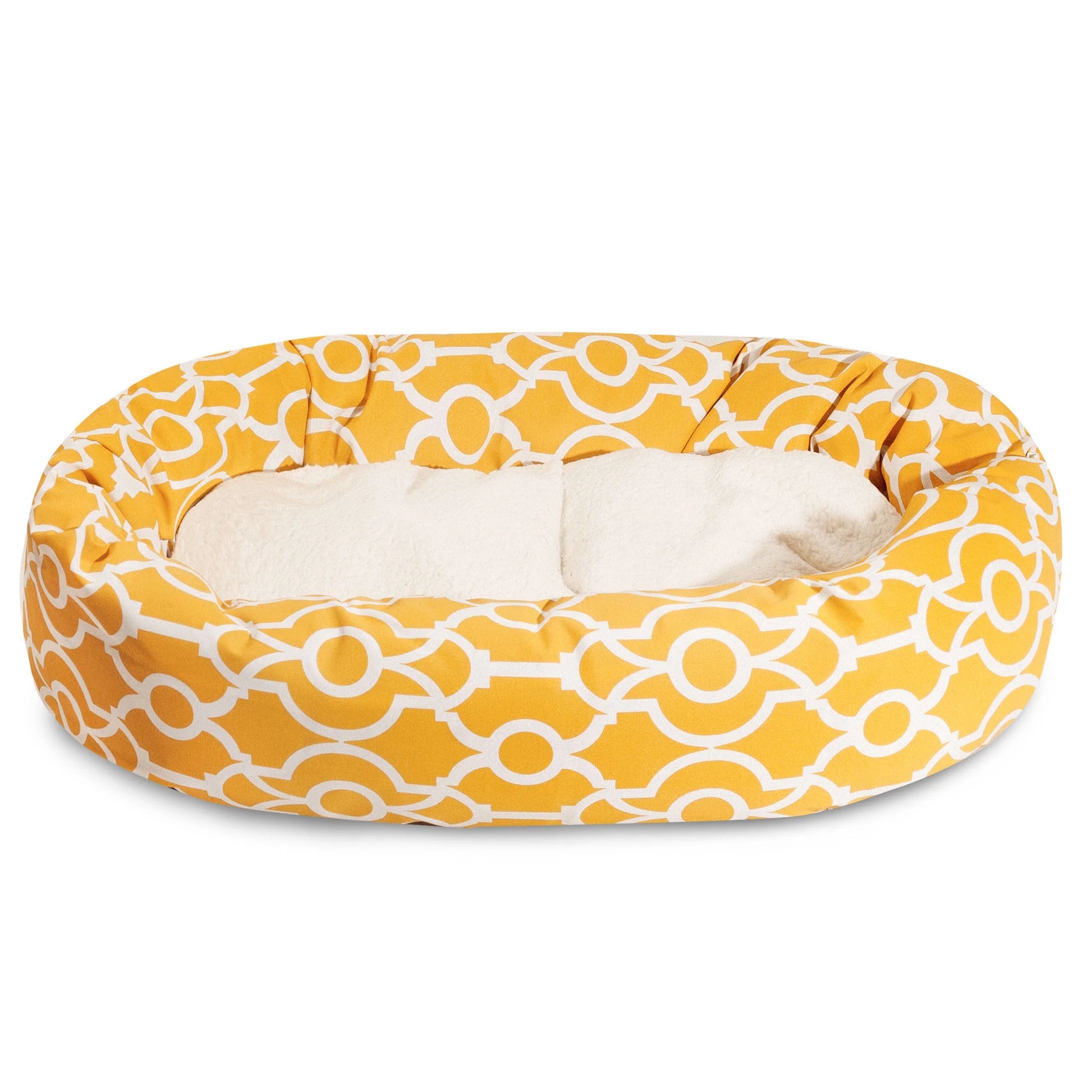 Sherpa Athens Bagel Pet Bed for Dogs, Calming Dog Bed Washable, Extra Large, Citrus