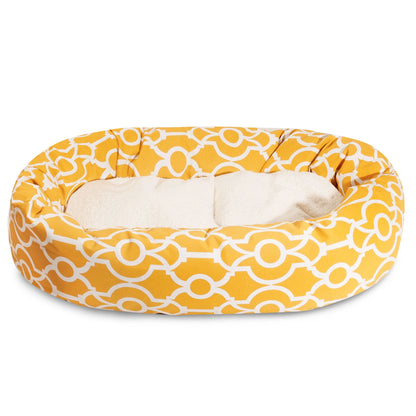 Sherpa Athens Bagel Pet Bed for Dogs, Calming Dog Bed Washable, Extra Large, Citrus