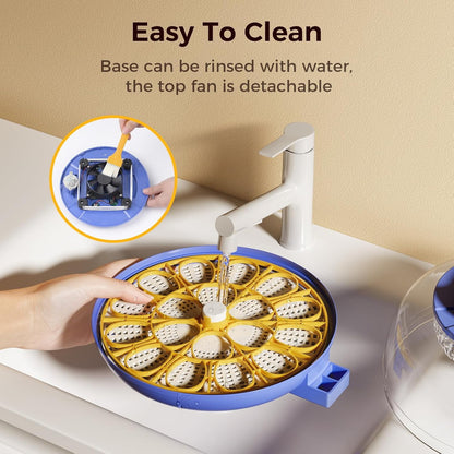 18 Egg Incubator with Automatic Egg Turning and Humidity Control, 360° View Auto Water Adding, Egg Candler Incubators for Hatching Eggs for Chicken Ducks