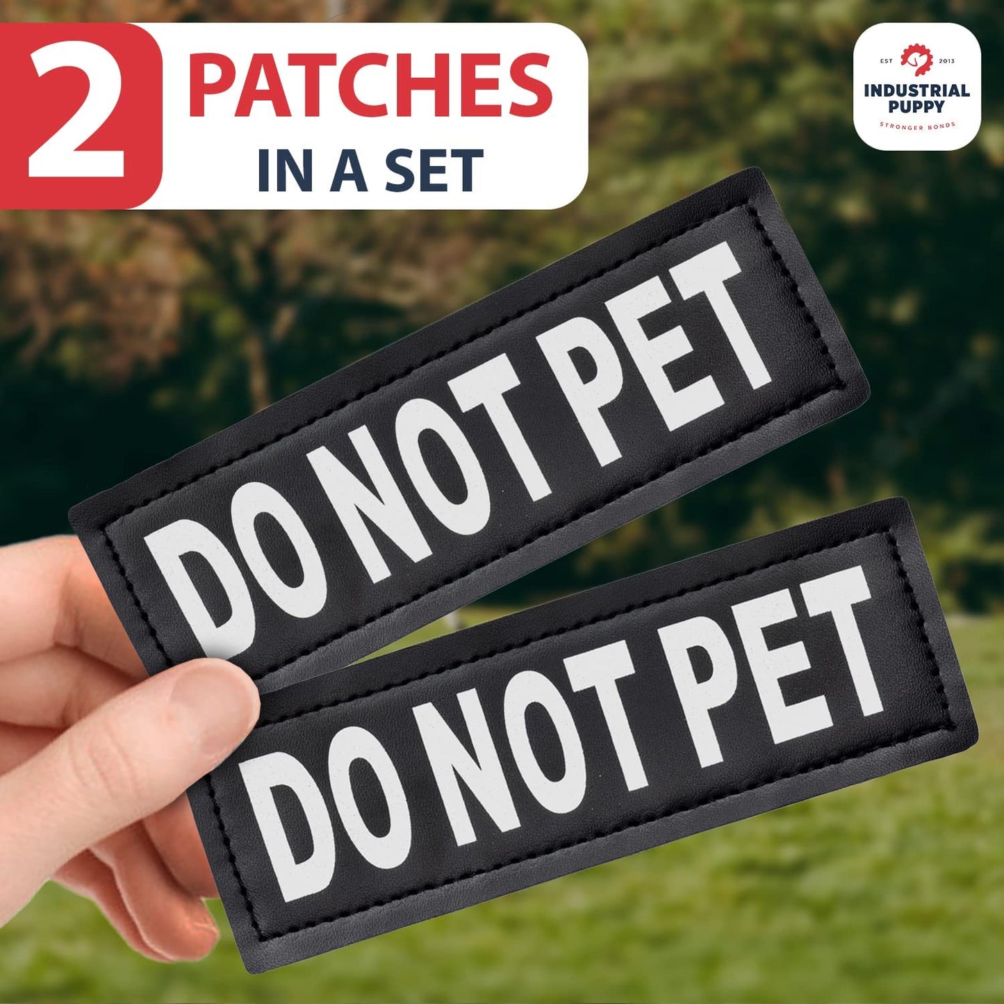 Do Not Pet Patch - Attachable Patches with Hook Backing for Do Not Pet Dog Vest Harness or Collar - Service Dog, Emotional Support, Service Dog in Training, and Therapy Patches