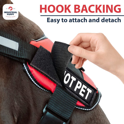 Do Not Pet Patch - Attachable Patches with Hook Backing for Do Not Pet Dog Vest Harness or Collar - Service Dog, Emotional Support, Service Dog in Training, and Therapy Patches